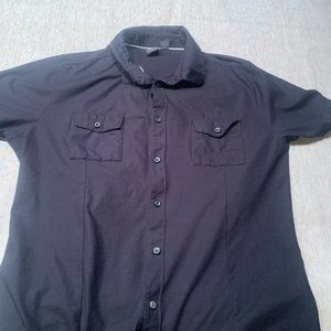 Hugo Boss black button down short sleeve